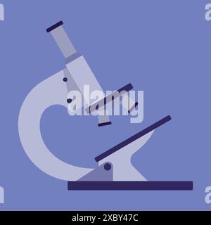 Microscope vector icon. Science lab microscope vector illustration. Lab microscope vector Stock Vector