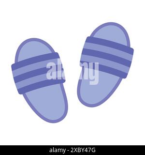 Home Comfortable slippers vector. flip flop icon illustration vector. Comfortable flips vector Stock Vector