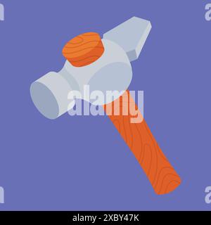 Carpenter hammer tool vector icon. Construction Claw Hammer tool vector illustration Stock Vector