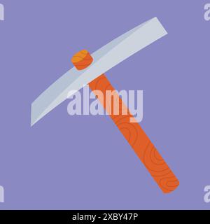 Sharp pickaxe hammer Icon vector. Pickaxe illustration mining tool vector icon Stock Vector