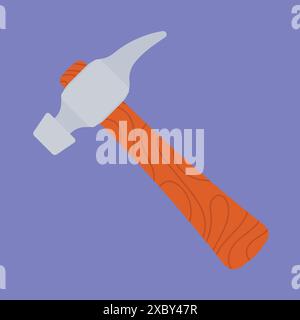 Carpenter hammer tool vector icon. Construction Claw Hammer tool vector illustration Stock Vector