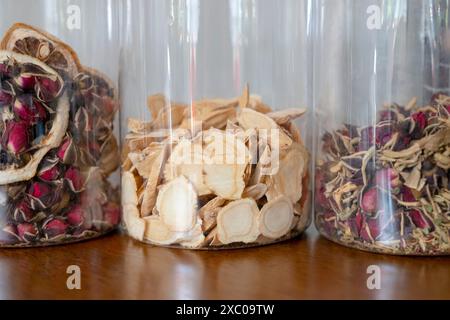 All kinds of Chinese herbal tea drink raw materials Stock Photo