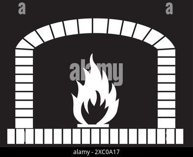 fire place icon vector illustration simple design Stock Vector