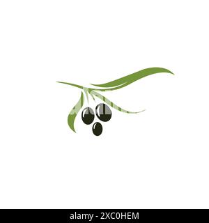 Olive Oil Logo Template. Olive Icon Design Vector Illustration Stock Vector