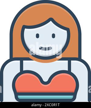 Icon for girl,gal Stock Vector Image & Art - Alamy