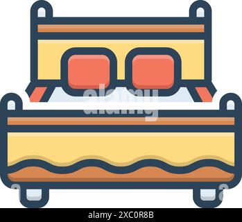 Icon for bed,bedstead Stock Vector