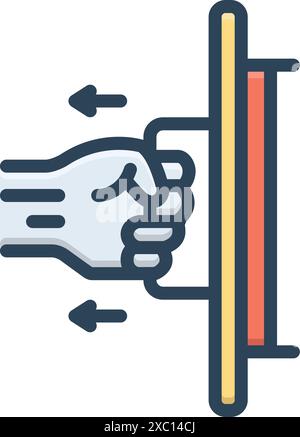 Icon for pull,door Stock Vector