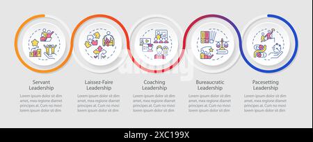 Leadership organization loop infographic template Stock Vector