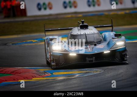Le Mans, France, June 13 2024#35 Alpine Endurance Team (FRA) Alpine A424 (HY) - Paul-Loup Chatin (FRA) / Ferdinand Habsburg-Lothringen (AUT) / Charles Milesi (FRA) during the 92nd edition of the 24 Hours of Le Mans, 4th round of the 2024 FIA WEC World Endurance Championship, Hyperpole, Circuit des 24H du Mans, 13th June 2024 in Le Mans, France. Photo Kristof Vermeulen/MPS Agency Credit MPS Agency/Alamy Live News Stock Photo