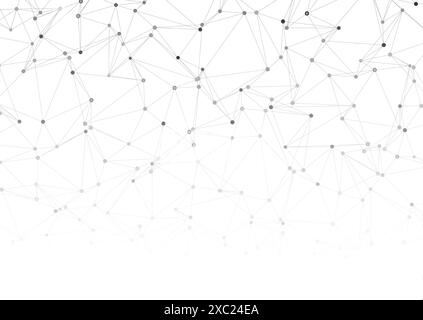 Abstract low poly background with connecting lines and dots Stock Vector