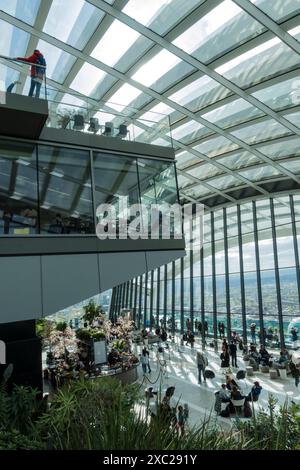 Sky Garden, a free public space located at the City of London Stock Photo
