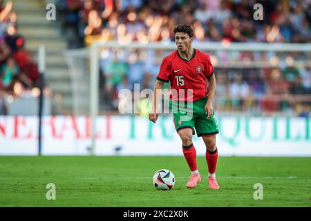 June 11, 2024, João Neves of Portugal during the friendly between Portugal and Ireland played at Estádio Municipal de Aveiro, Aveiro, Portugal Stock Photo