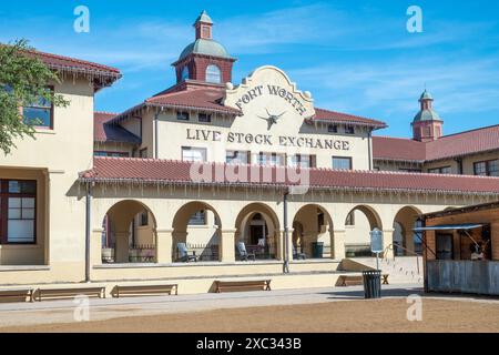 The Live Stock Exchange building located in the famous Stockyards is now home to the North Fort Worth Historical Society Museum, Ft Worth, Texas, Stock Photo