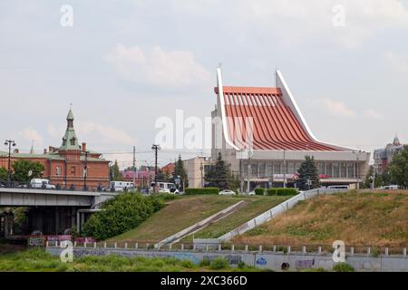 Omsk, Russia - July 17 2018: Omsk State Music Theatre (Russian: Омский Государственный музыкальный театр). Stock Photo