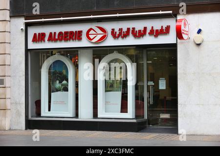 LONDON, UK - JULY 7, 2016: Air Algerie airline office in London. Air Algerie is the national carrier of Algeria. Stock Photo