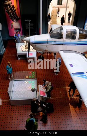 Aircrafts displaying in Science and technology galleries.National Museum of Scotland.Edinburgh.Scotland.United Kingdom Stock Photo