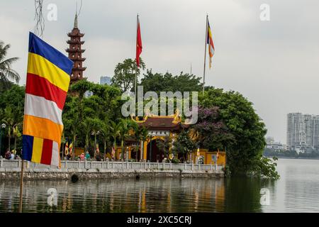 Alluring, Astounding Trấn Quốc Pagoda, Chùa Trấn Quốc, Pagoda of Trấn Quốc Temple, Ơn the lake, Hanoi, Vietnam.architecture, arrangement, complex, Stock Photo