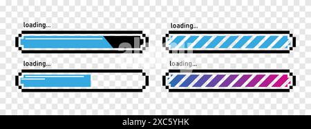 Loading bar concept. Progress data for upload or download. Techmology concept. Vector art. Stock Vector