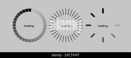 Loading bar concept. Progress data for upload or download. Techmology concept. Vector art. Stock Vector