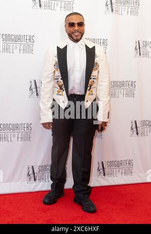 June 13, 2024, New York, New York, United States: Timbaland attends 2024 Songwriters Hall of Fame Induction and Awards Gala at Marriott Marquis Hotel in New York (Credit Image: © Lev Radin/Pacific Press via ZUMA Press Wire) EDITORIAL USAGE ONLY! Not for Commercial USAGE! Stock Photo