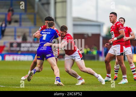 Warrington, UK. 14th June, 2024. Matt Dufty of Warrington Wolves during ...