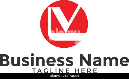 Letter VL monogram logo Stock Vector
