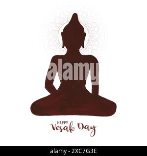 Vesak day traditional budha greeting card background Stock Vector