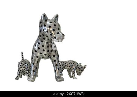 Metal dogs are home decoration items according to each person's lifestyle. Stock Photo