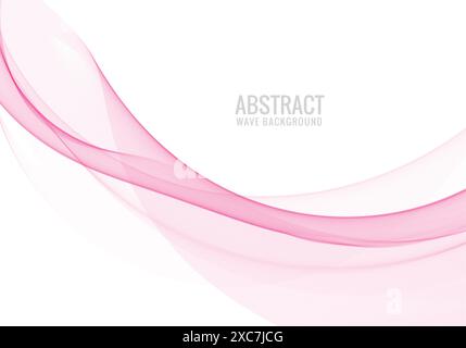 Abstract pink flowing wave background Stock Vector