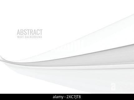 Abstract gray flowing wave background Stock Vector