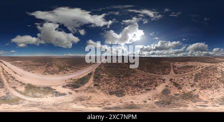 360 degree panoramic view of 360° aerial panorama of the former gold mining village of Waukaringa near Yunta South Australia