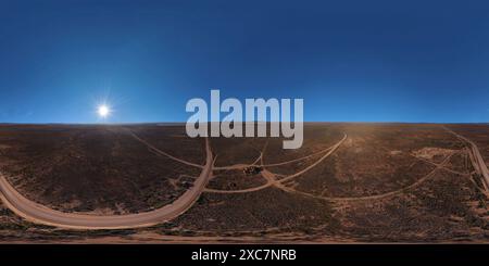 360 degree panoramic view of 360° aerial panorama of the former gold mining village of Waukaringa near Yunta South Australia