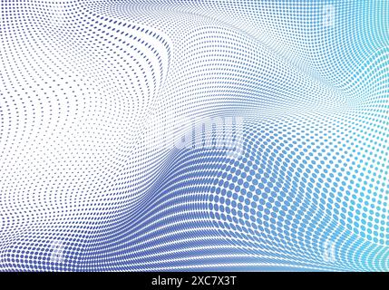 Abstract colorful dotted wave background Stock Vector