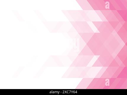Abstract pink geometric shapes background Stock Vector