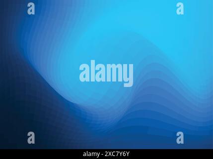 Abstract blue geometric wave background Stock Vector