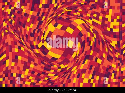 Abstract colorful mosaic wave background Stock Vector