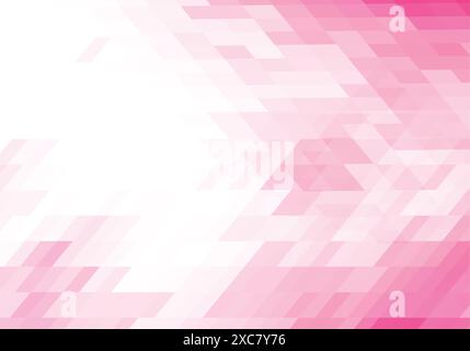 Abstract pink geometric shapes background Stock Vector