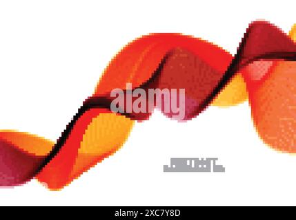 Abstract colorful smoke flowing wave background Stock Vector