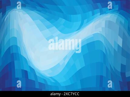 Abstract triangle blue wave background Stock Vector