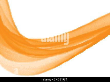 Abstract orange line flowing wave background Stock Vector