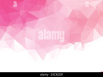 Abstract light pink low poly geometric background Stock Vector