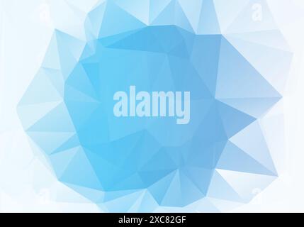 Elegant blue colorful low poly triangular shapes background Stock Vector