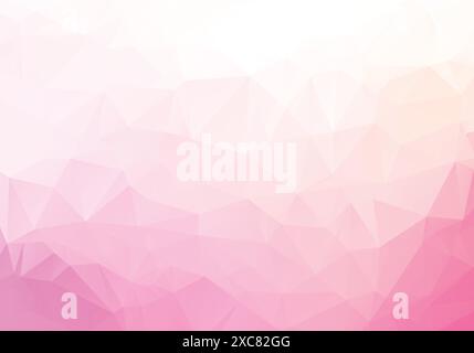 Abstract light pink low poly geometric background Stock Vector