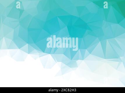 Abstract light green low poly triangular background Stock Vector