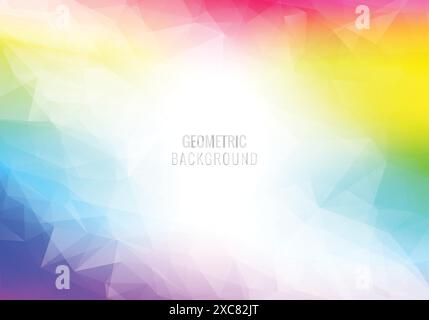 Modern geometric rainbow colorful triangle shape background Stock Vector