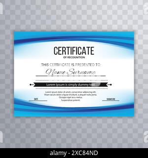 Modern employee of the month certificate wave design Stock Vector Image ...