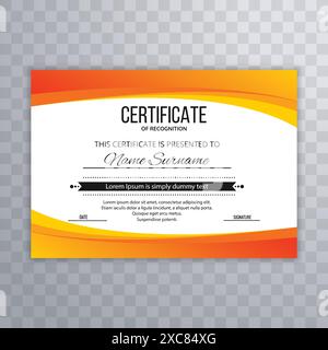 Employee of the month - certificate template vector illustration Stock ...