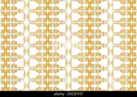 Beautiful decorative golden floral pattern background Stock Vector