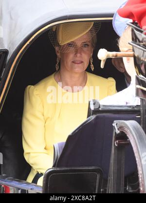 London, UK. June 15thth, 2024. Sophie, Duchess of Edinburgh attends Trooping the Colour, London. Credit: Doug Peters/EMPICS/Alamy Live News Stock Photo