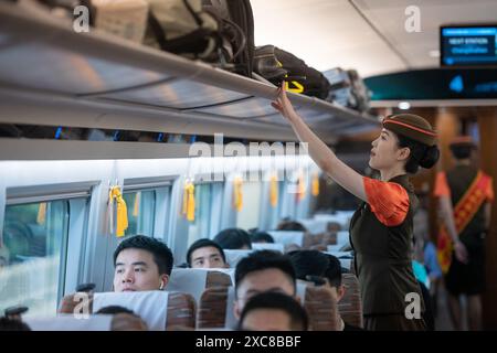 Bullet Train Rack Luggage rack for luggage in high speed trains Stock Photo - Alamy